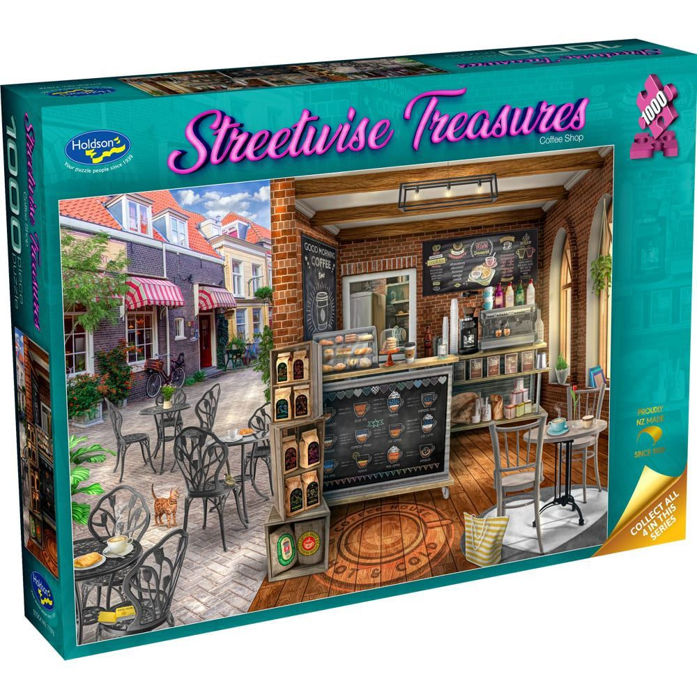 Streetwise Treasures - 1000pc Puzzle -Coffee Shop