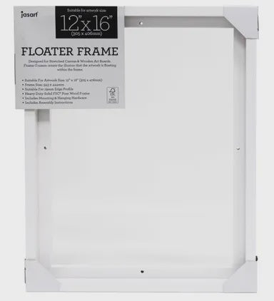 Jasart Floater Frames 12x16'' White Thick