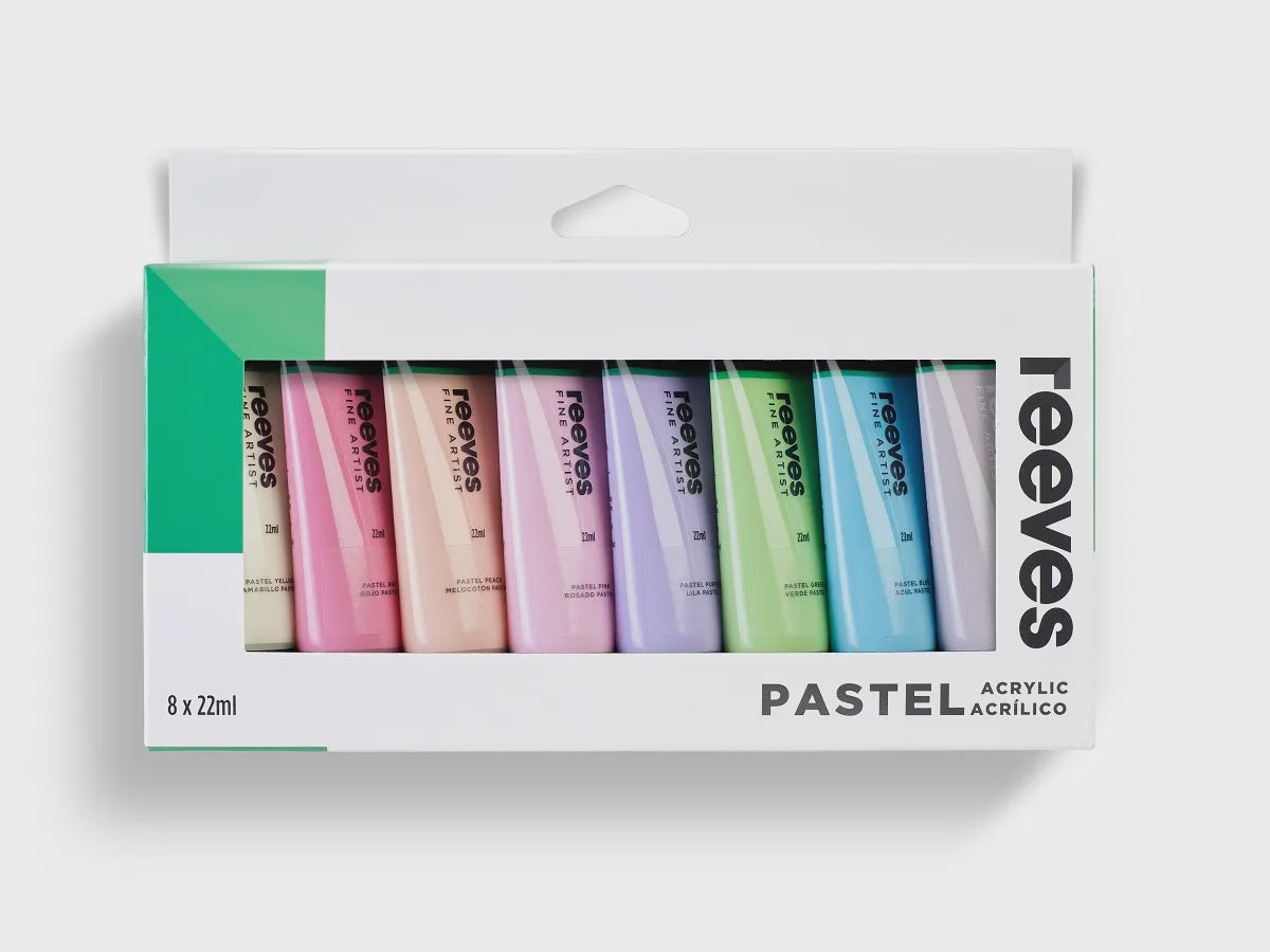 Reeves Acrylic Set X8 22Ml Pastel Col