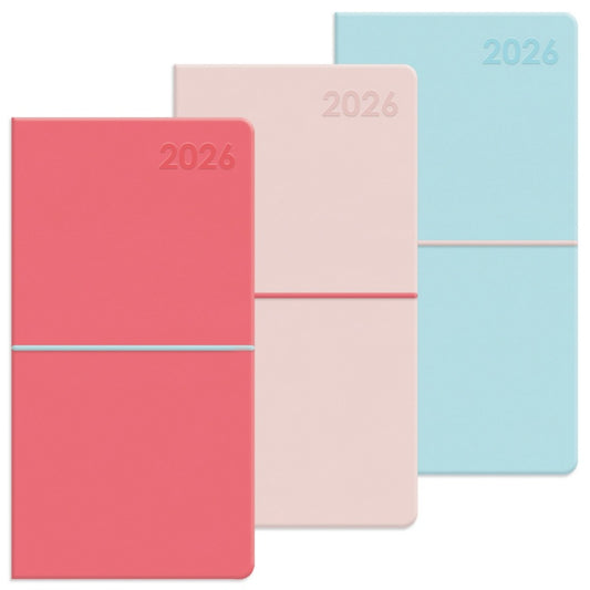DIARY, Slim Week To View Pastel Moleskin 2026