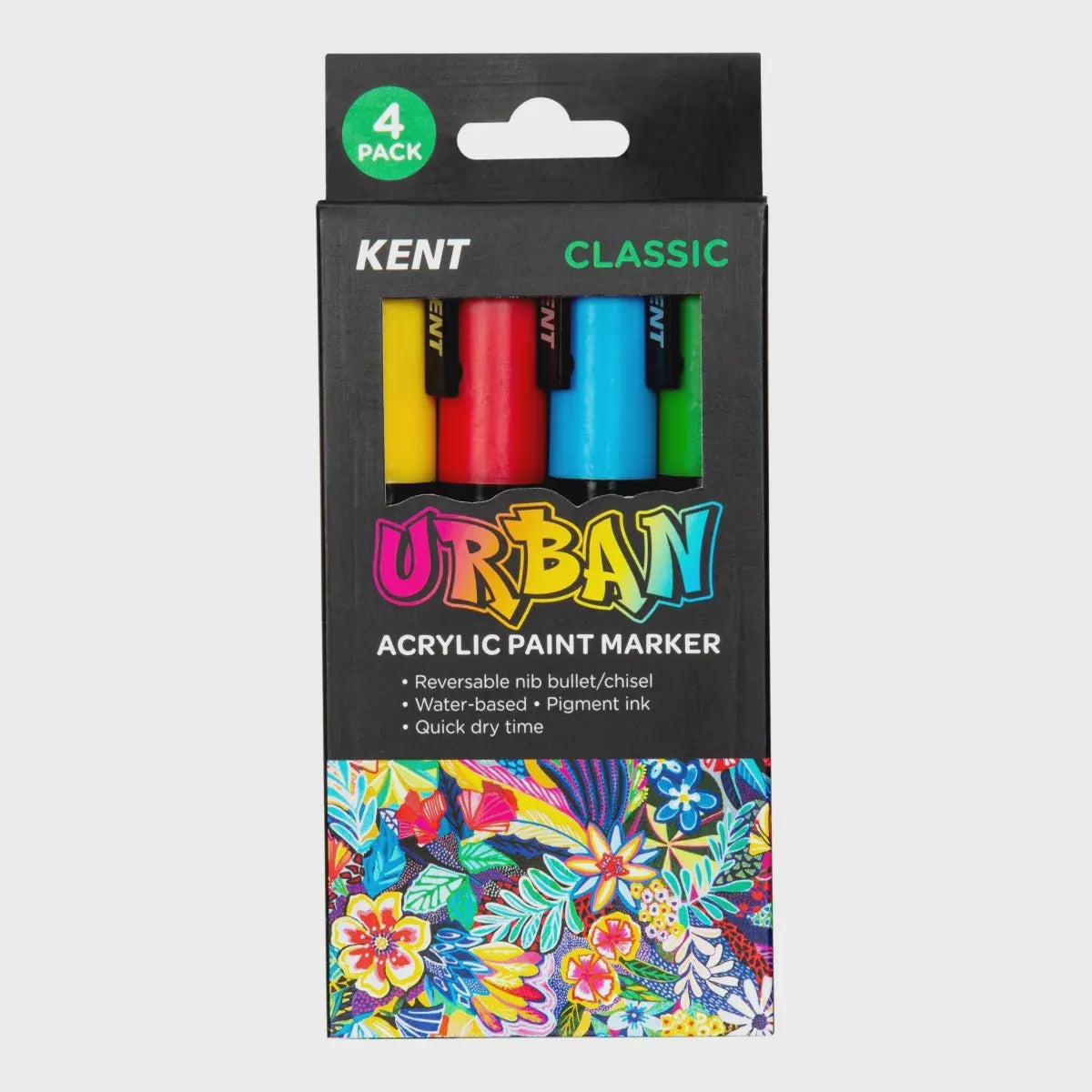 Kent Urban paint Marker 6mm Nib Classic 4 Pack