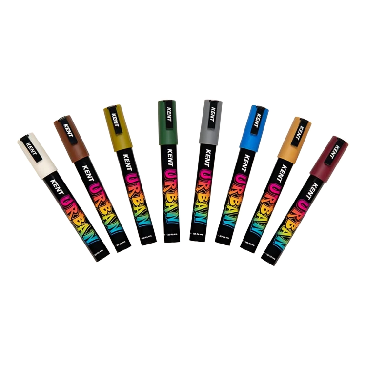 Kent Urban Paint Markers 6mm Nib Neutral 8 Pack