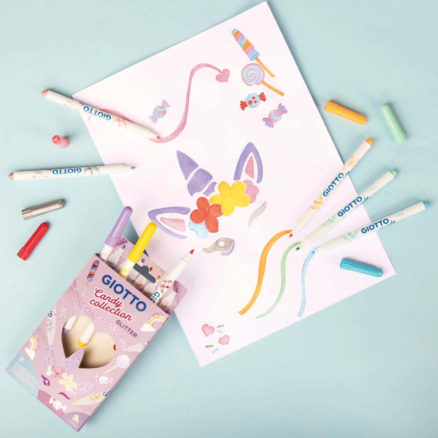Giotto Candy Turbo Collection Glitter Markers