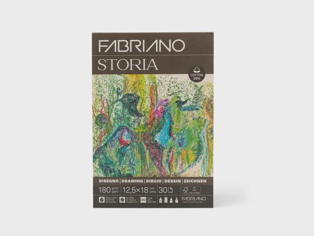 Fabriano Storia Drawing Pads 180Gsm 12.5 x 18cm
