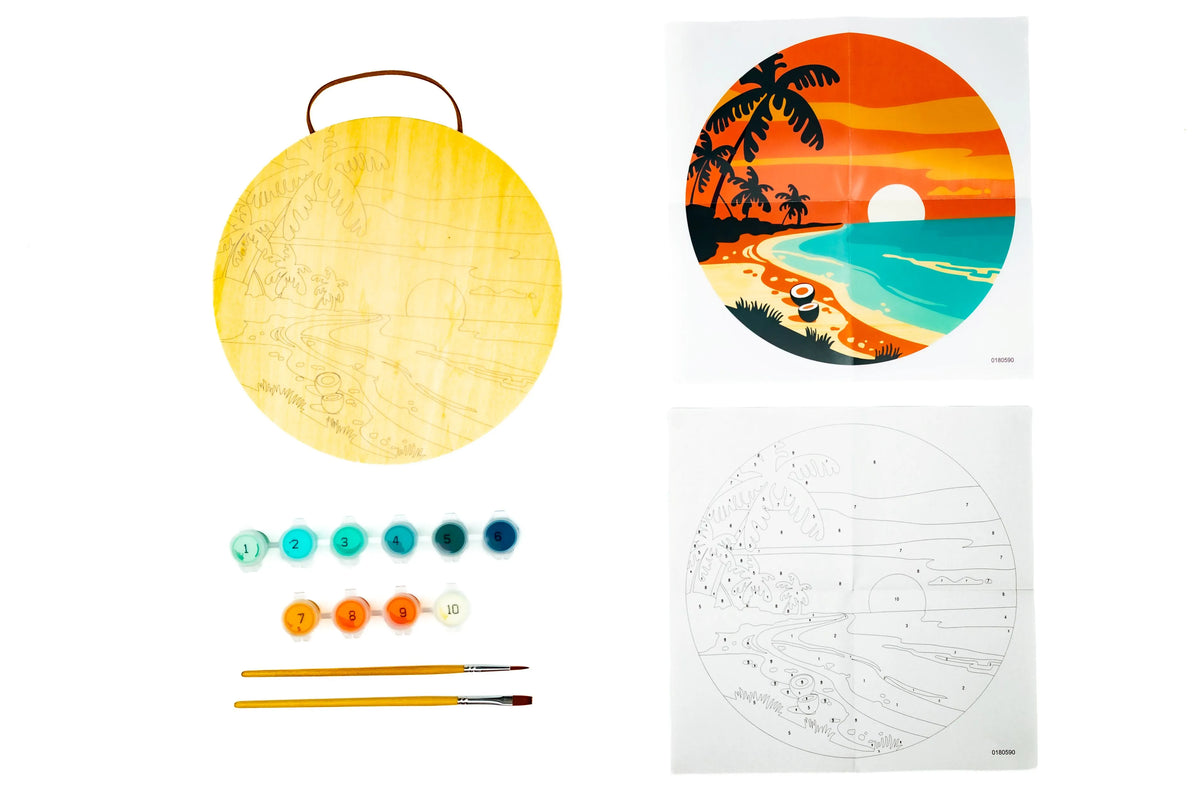 Byron Paint by Numbers Round Boards-Beach