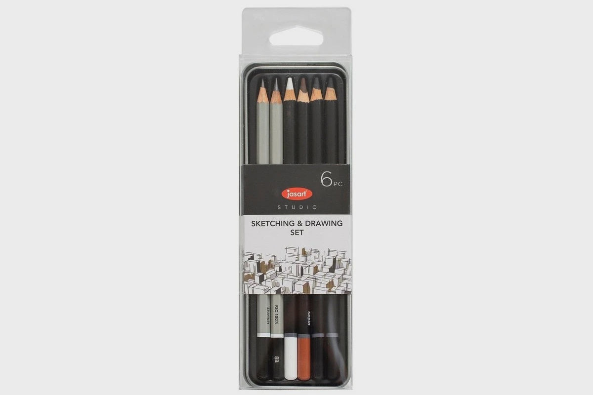 Jasart Studio Sketching Tin 6 Pce