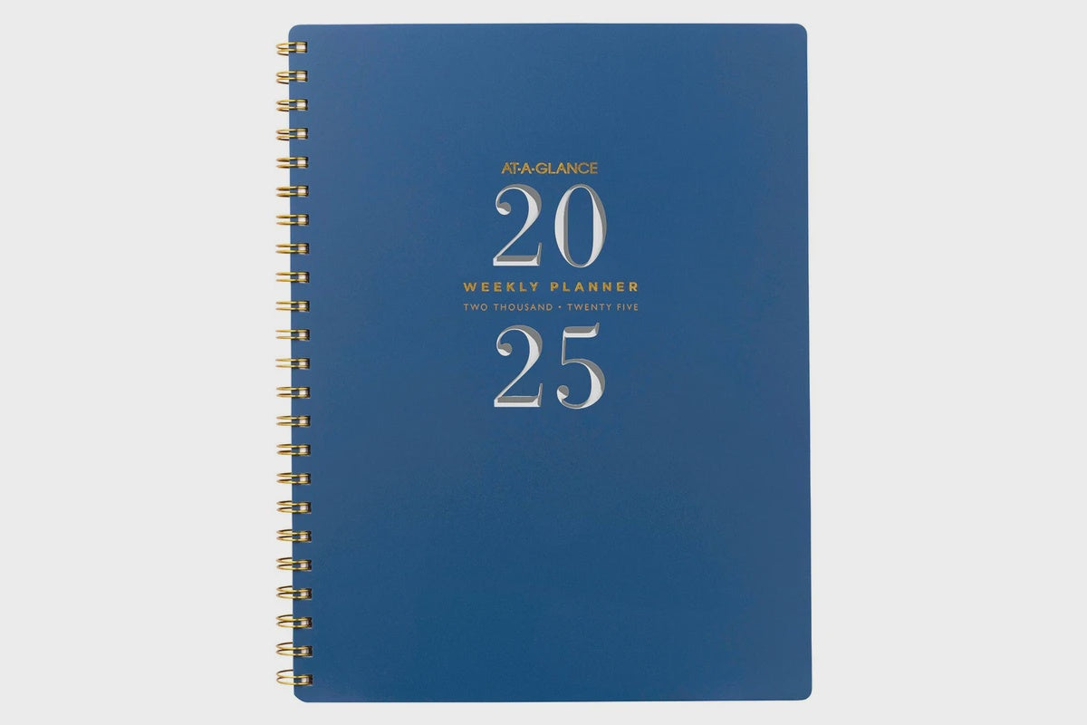 At A Glance Signature Lite 2025 Weekly Planner A4 Navy