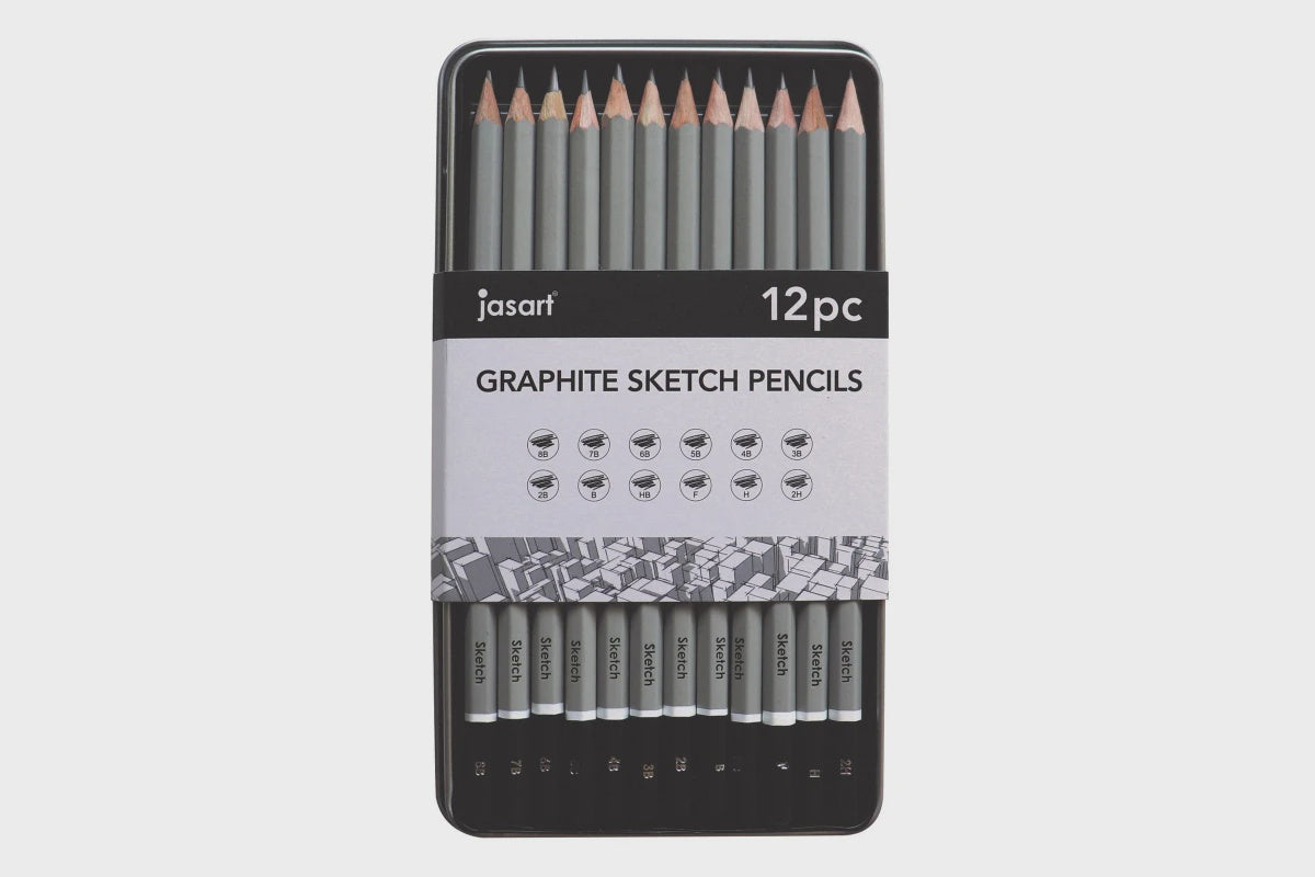 Jasart Sketching Pencils Tin/12