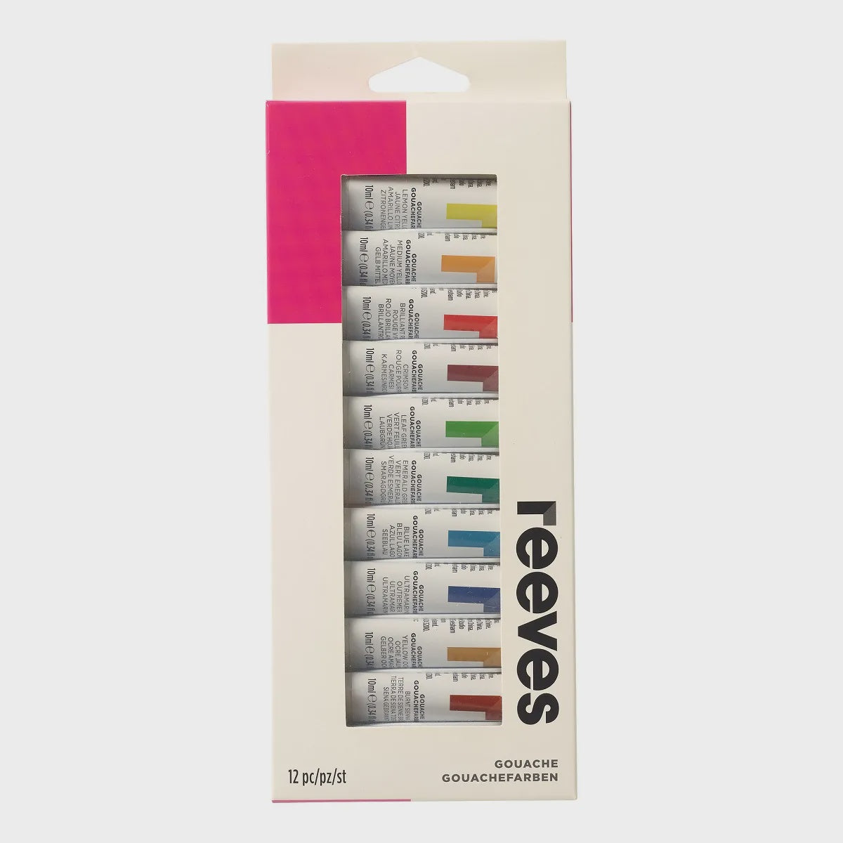 Reeves Gouache Paint Set 12 x 12ml