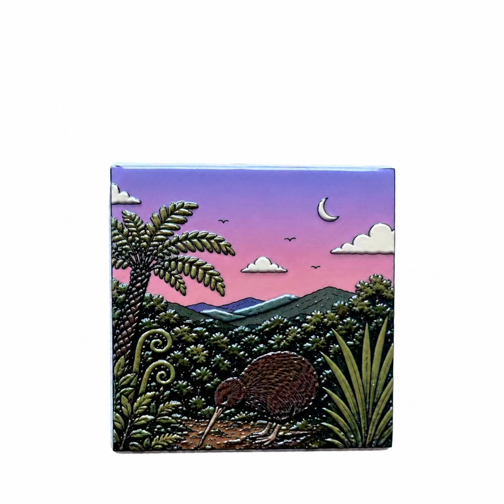 New Zealand Ceramic Coaster: Kiwi