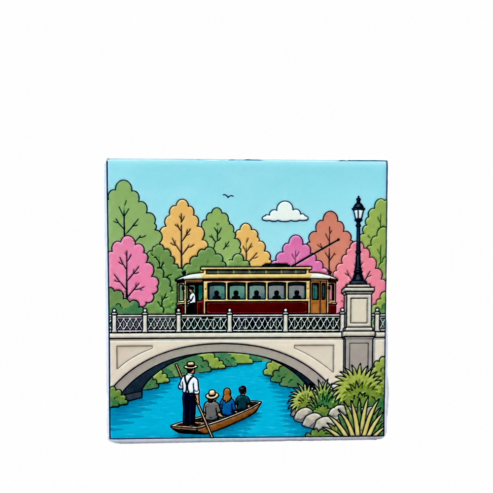 New Zealand Ceramic Coaster: Christchurch