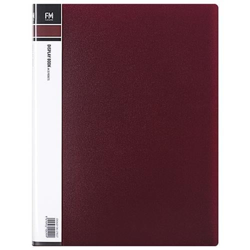Display Book Fm A4 20 Pckt Burgundy