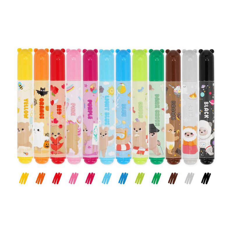 Legami Teddy Friends Teddy Bear Markers - Set of 12