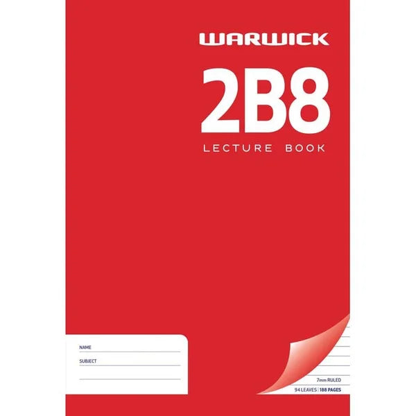 Warwick Lecture Book 2B8 A4 7mm 94 Leaf