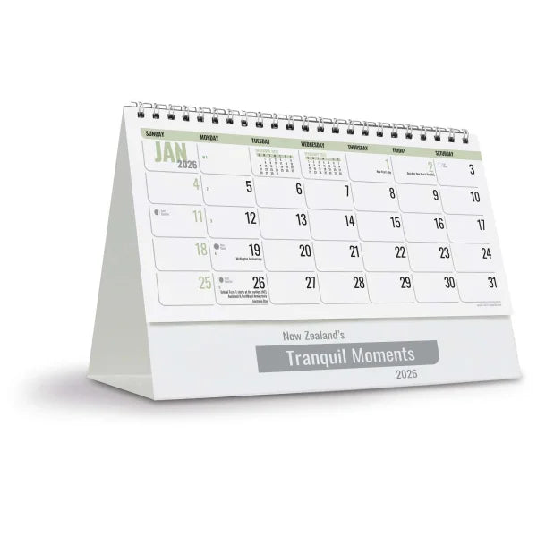 Tranquil Moments Desk Calendar with Envelope 2026