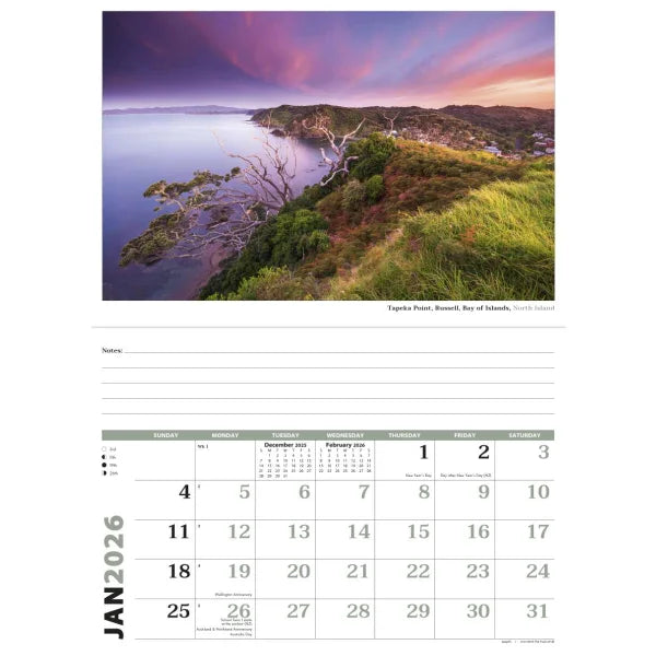 The Face of New Zealand Calendar 2026