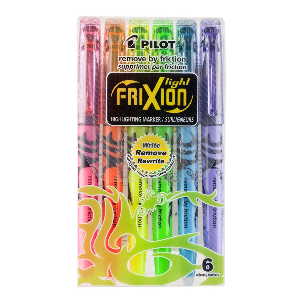 Pilot Frixion Highlighter Erasable 6 Pack