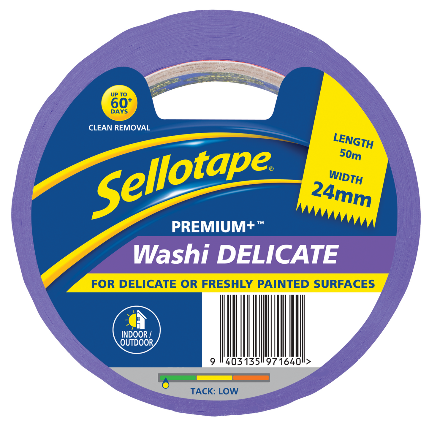 Sellotape washi premium+multi 24mmx50m