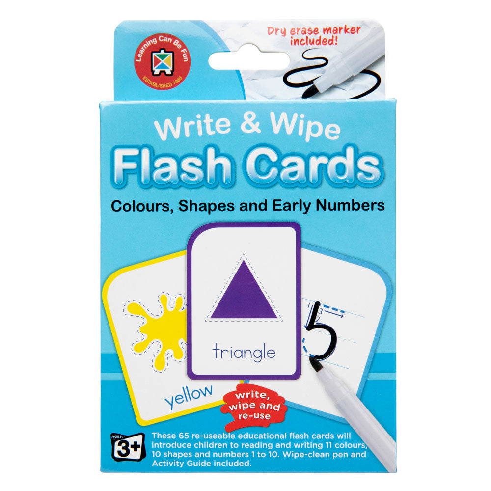 Write And Wipe Flash Cards Colours Shape
