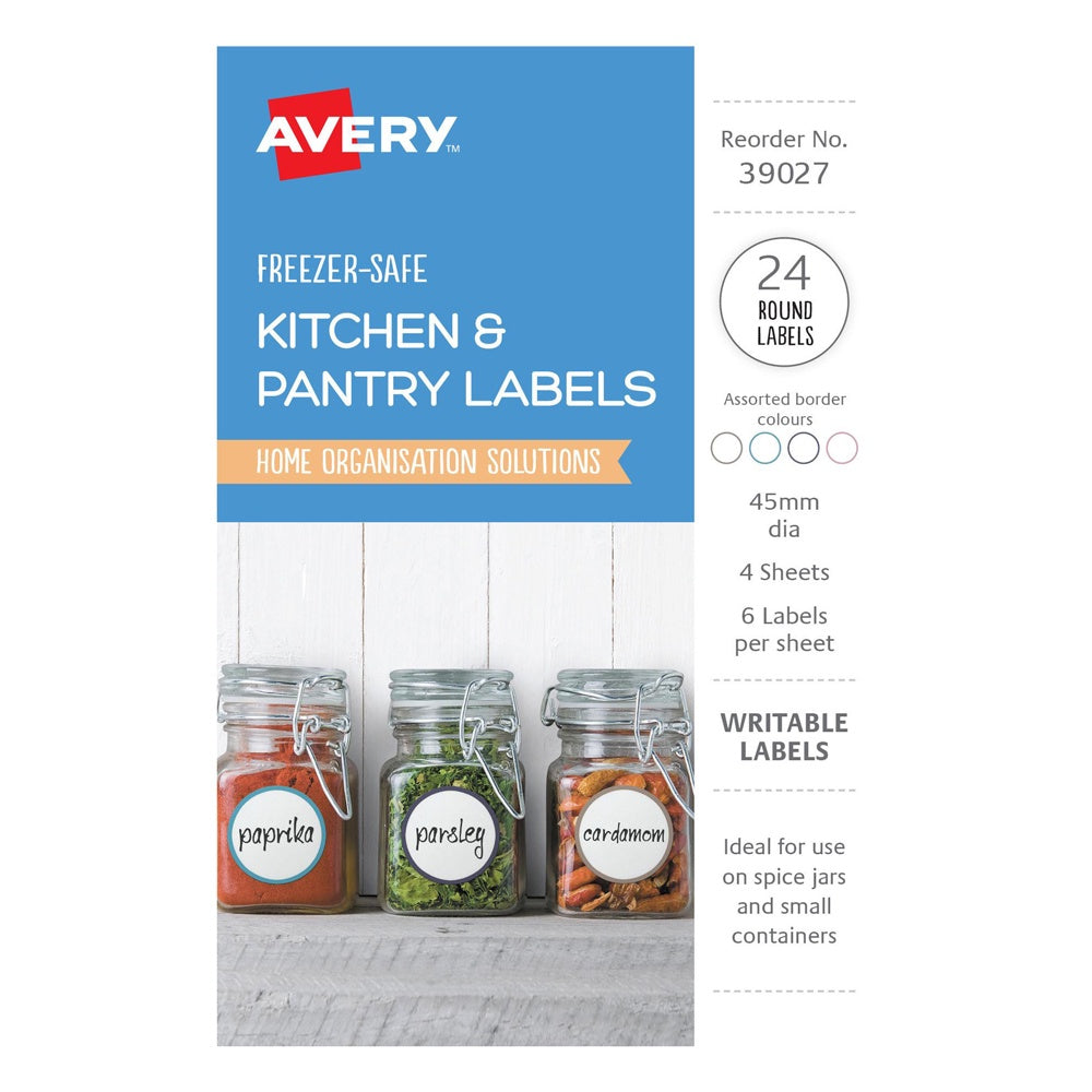 Avery Kitchen & Pantry Labels A6 Circle – PaperTree