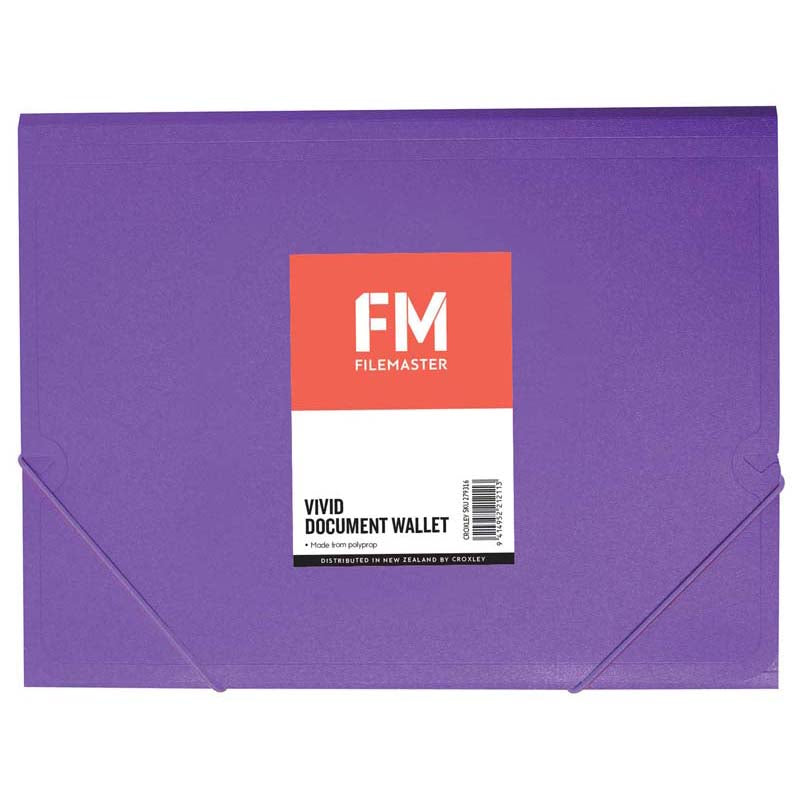 A4 Document Wallet Purple