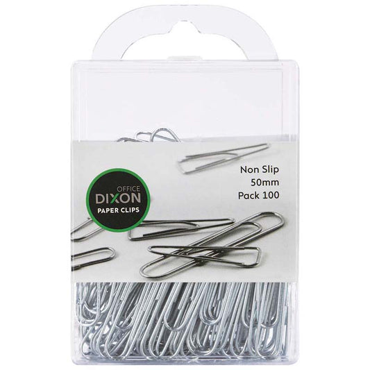 Dixon Paper Clips Non Slip 50mm /100Pk