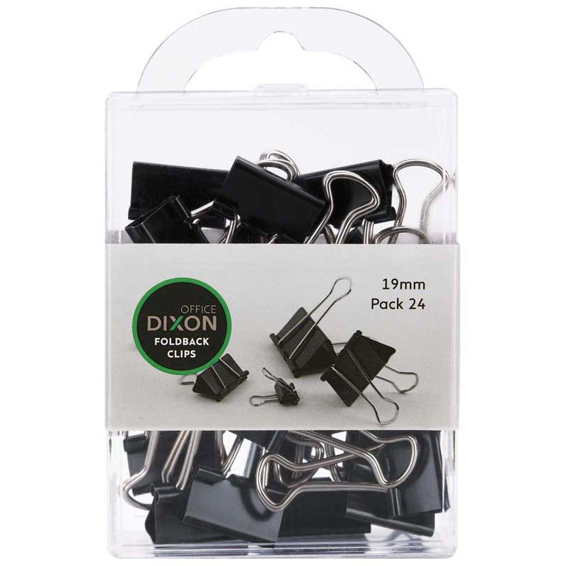 Dixon Foldback Clips 19mm / 24Pk