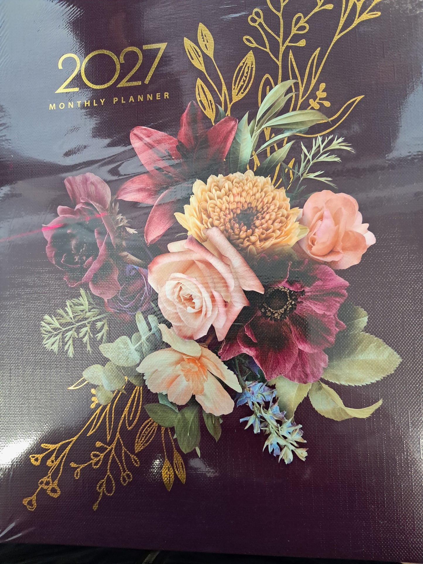 Collins Diary Designer A4 Monthly Planner Floral Bouquet 2027