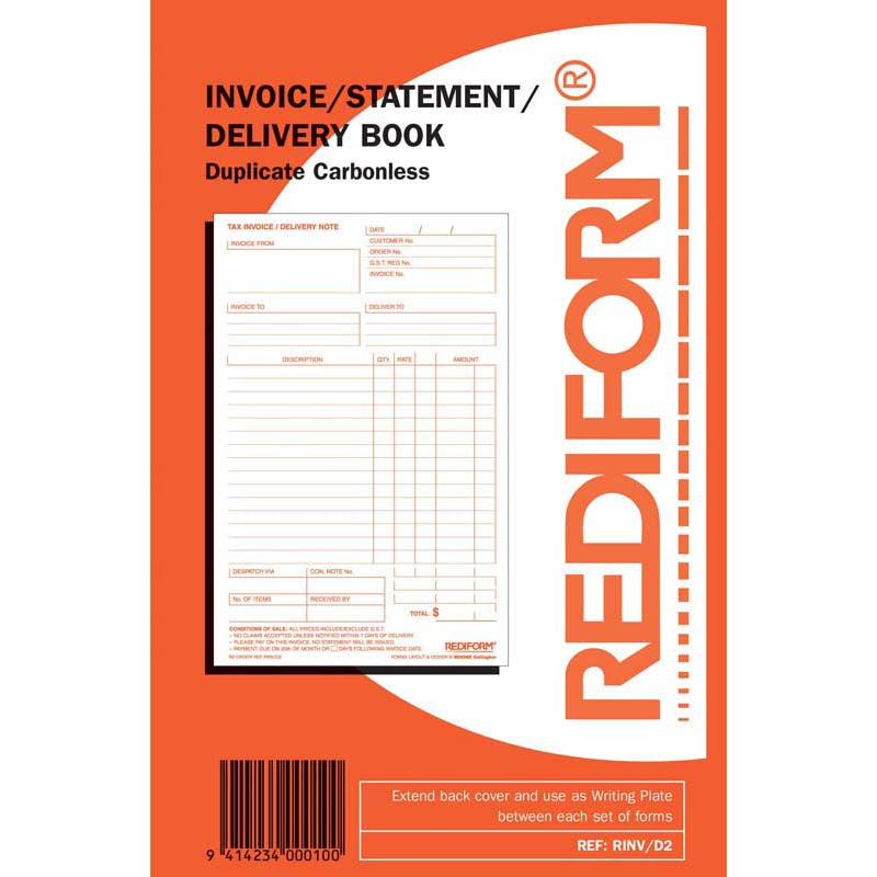 Invoice/Delivery Book Rediform Dup 50Lf