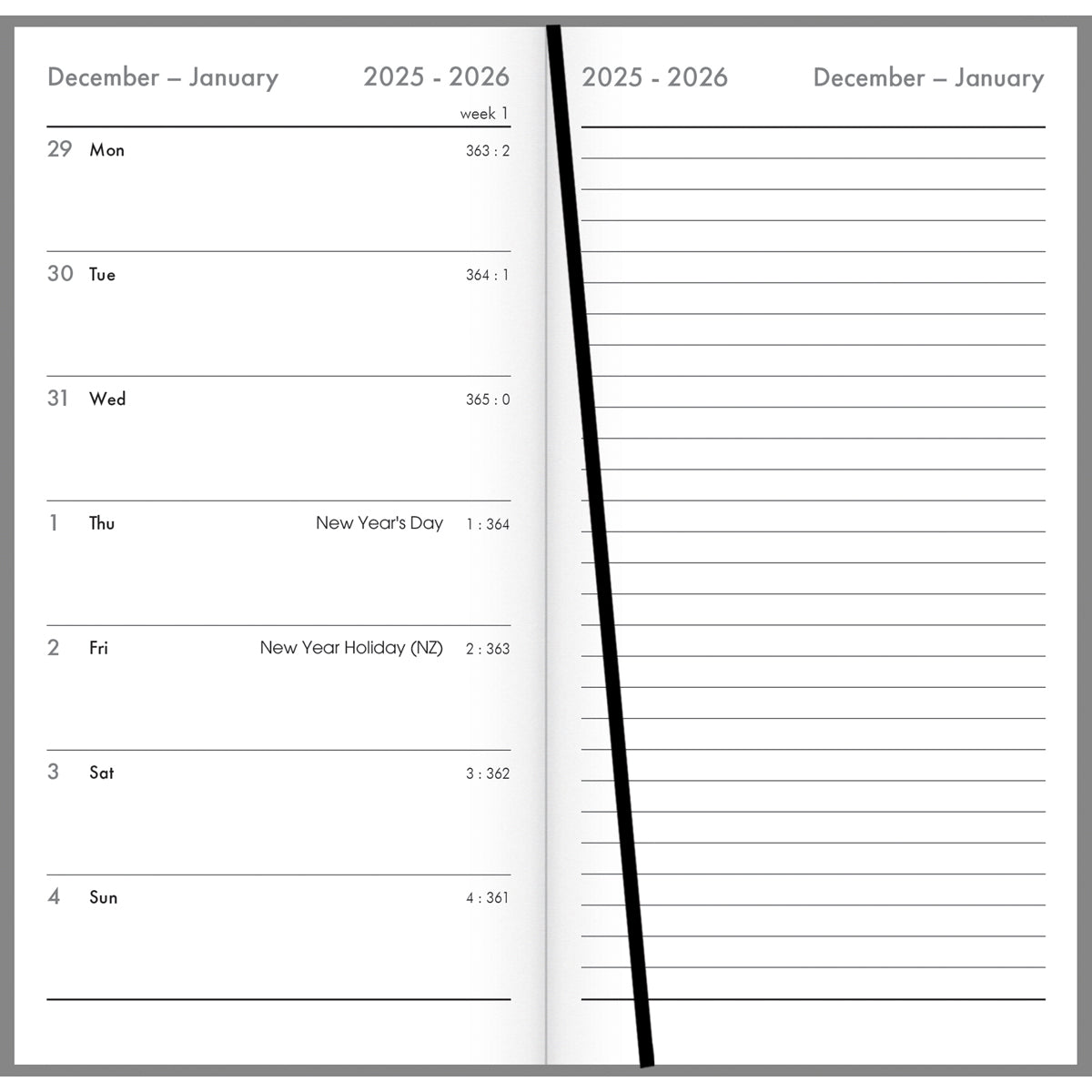 Collins Diary CW7 Floral Slim Pocket 2026 Week to View