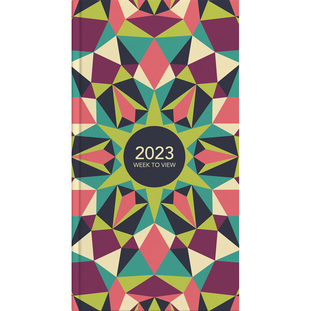 Collins Diary Slimline Kaleidoscope Week To View 2027