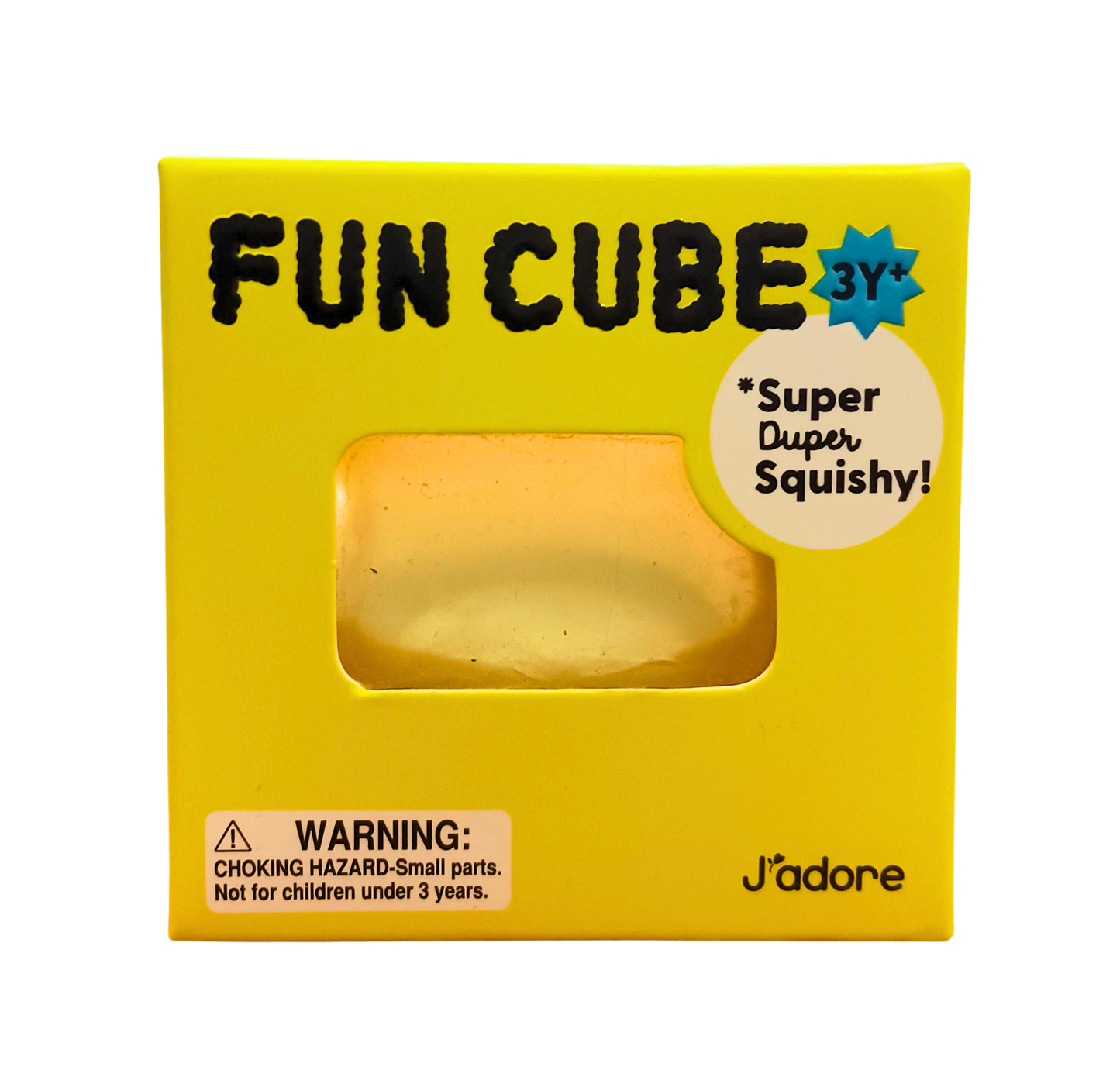 J'adore Fun Cube Squishy - Yellow