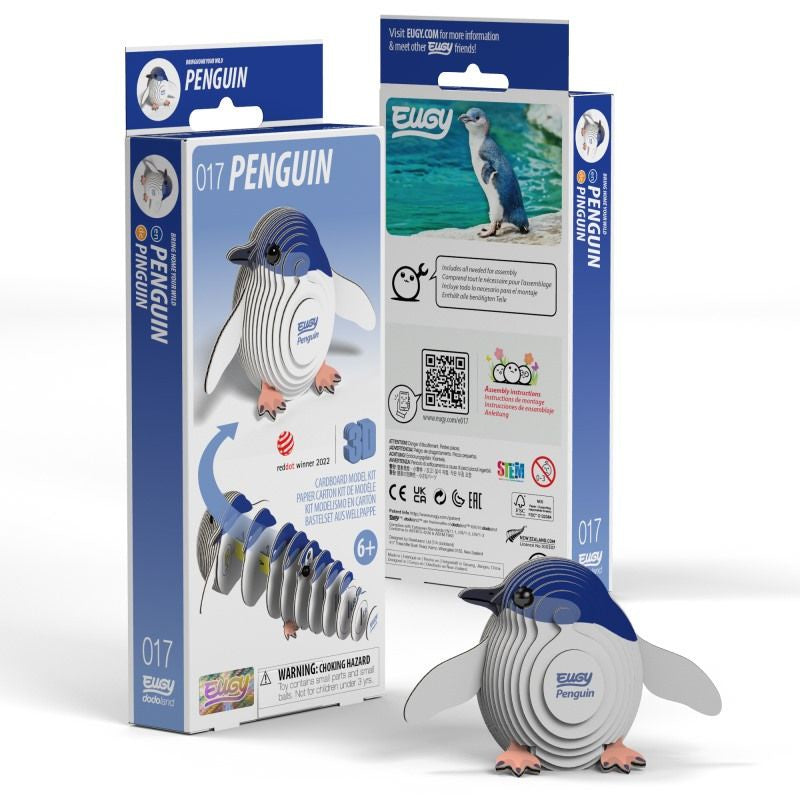 Eugy Penguin 3D Cardboard Model Kit 017