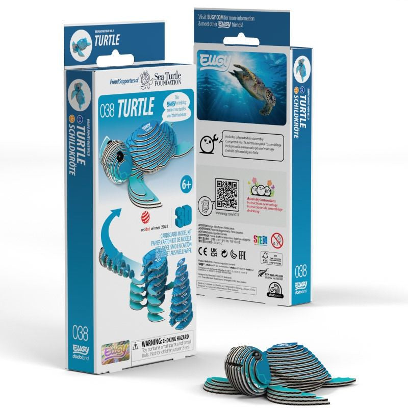 Eugy Turtle 3D Cardboard Model Kit 038