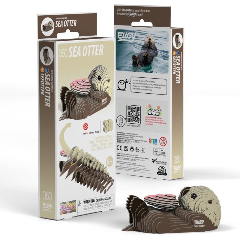 Eugy Sea Otter 3D Cardboard Model Kit 060