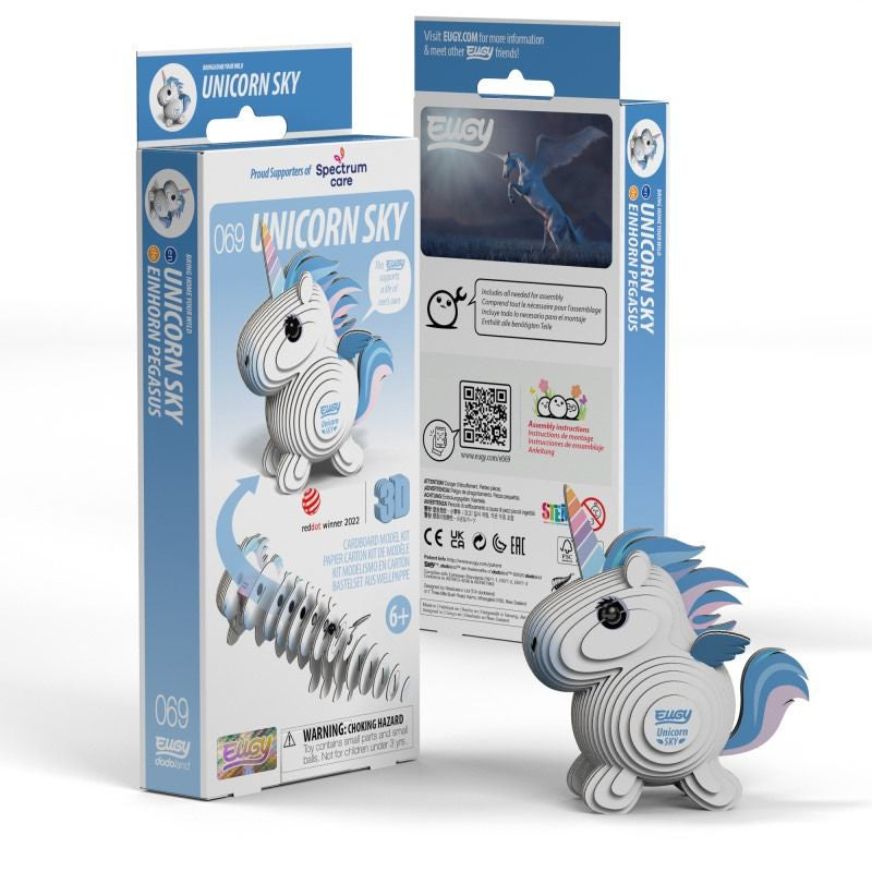 Eugy Unicorn Sky 3D Cardboard Model Kit 069