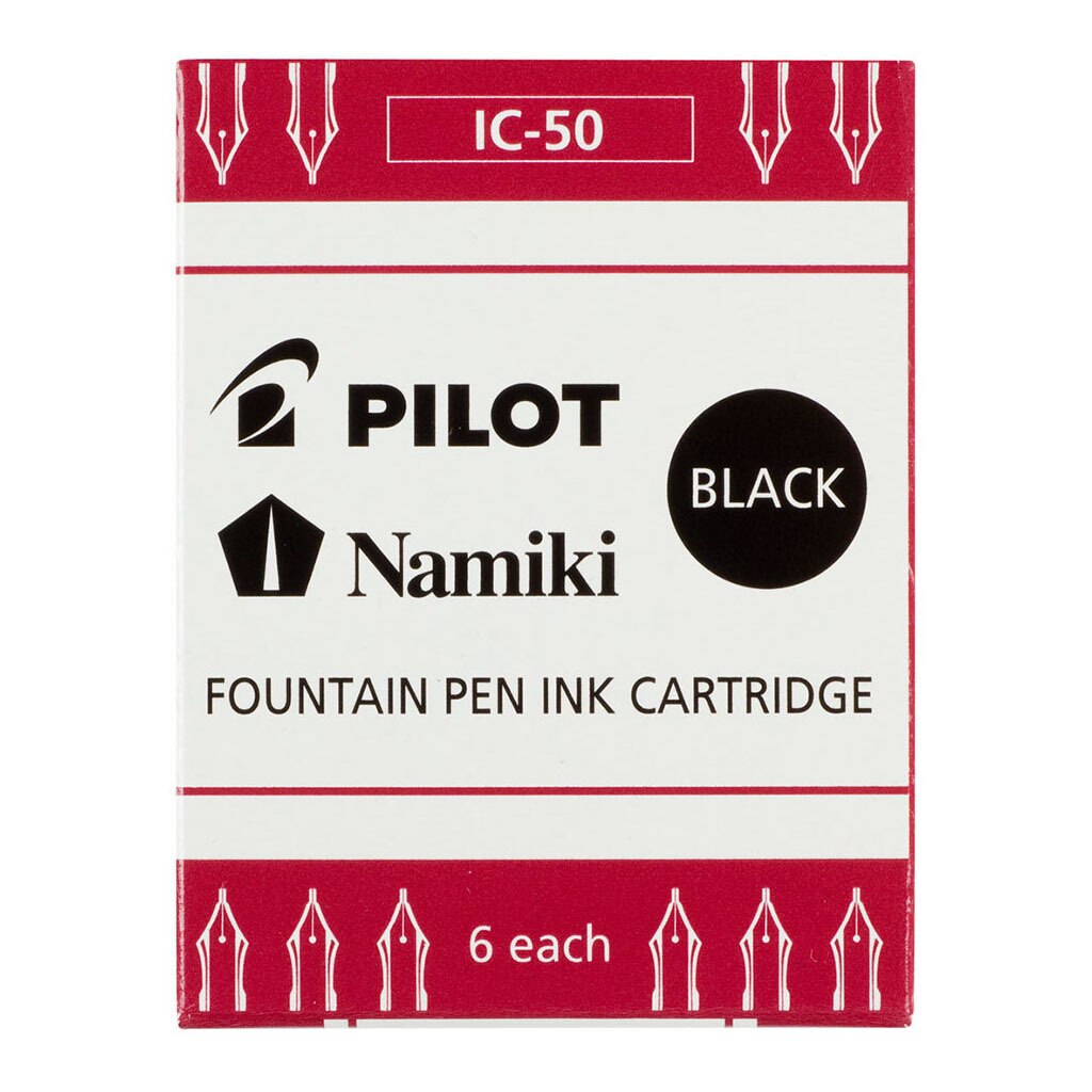 Pilot Pen Ink Cartridge Black 6