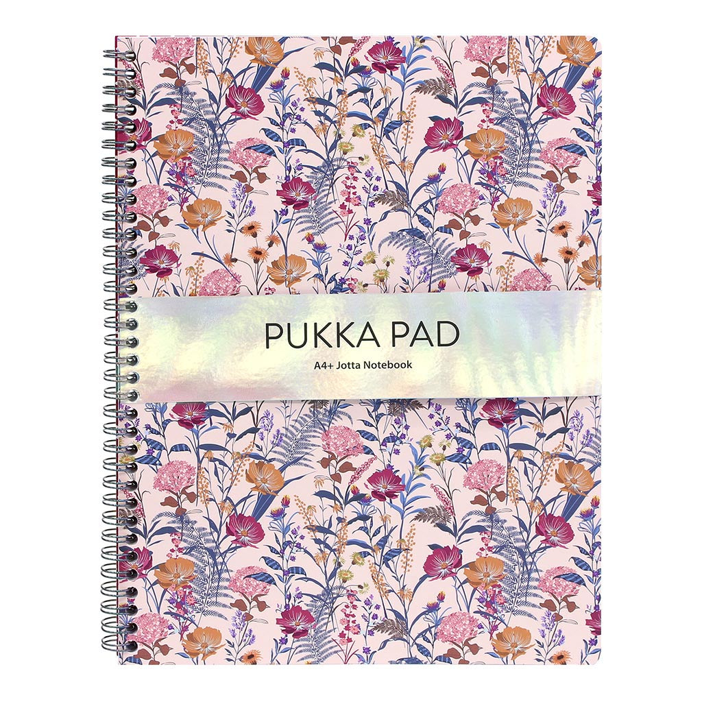 Pukka A4 Jotter Notebook Spiral Lined 80g -Bloom Cream