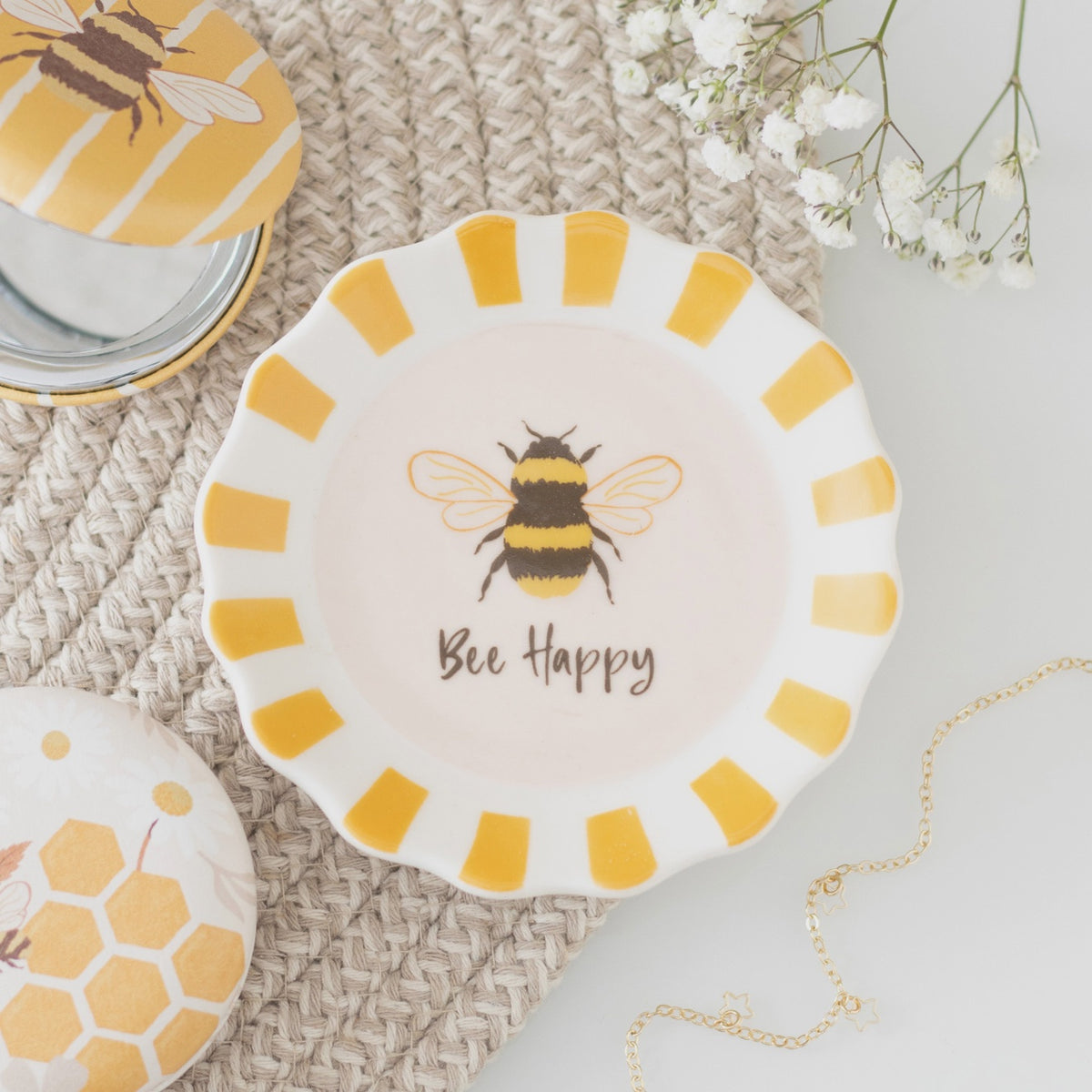 Bee Happy Trinket Dish