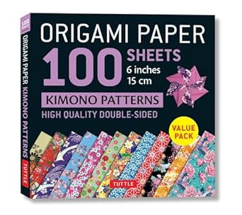 Origami paper Kimono patterns 100 sheets 6 x 6''(15cm)