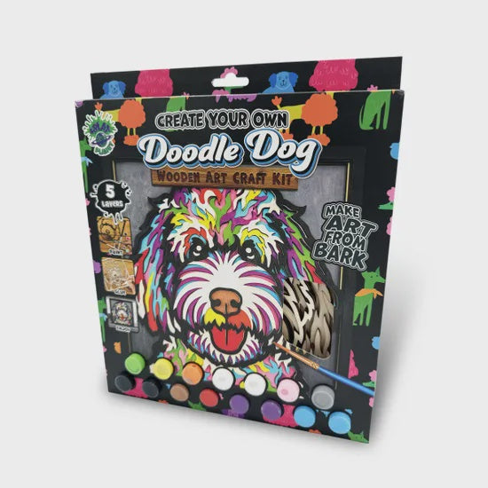 Splat Planet Wooden Art Set - Doodle Dog