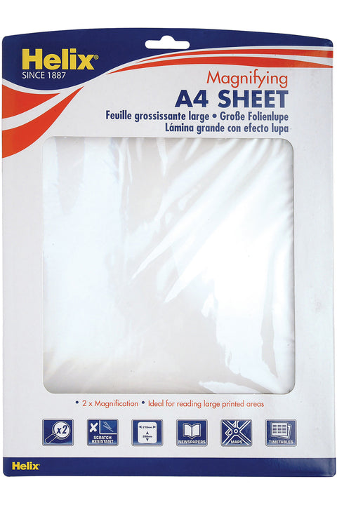 Helix Magnifying Sheet A4 x2 mag