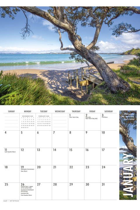 New Zealand Pictorial Calendar 2026