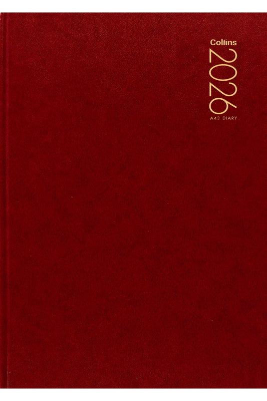 2026 Collins Diary A43 Red Week To View