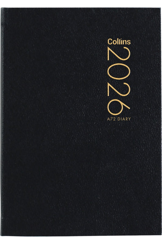 2026 Collins A72 Diary Black Two Days to Page