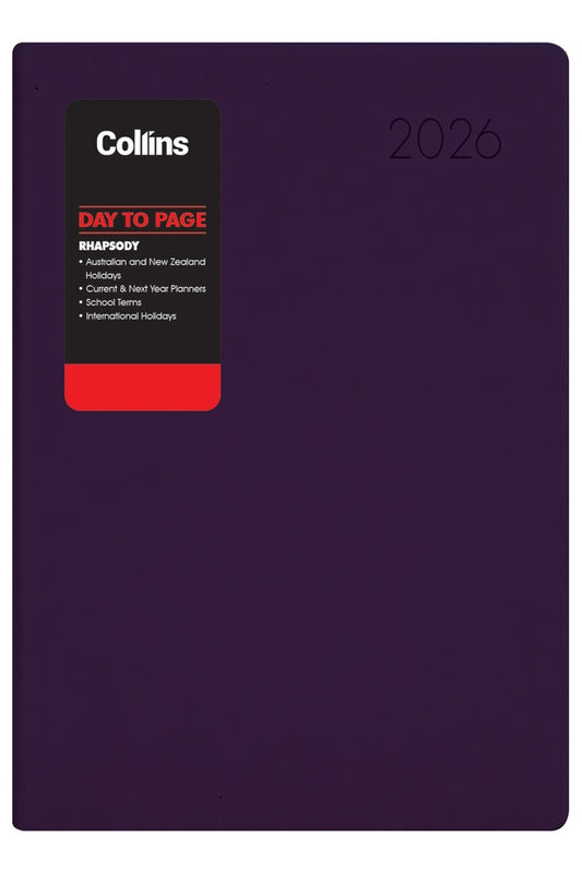 2026 Collins Rhapsody A51 Day-per-Page Purple Diary