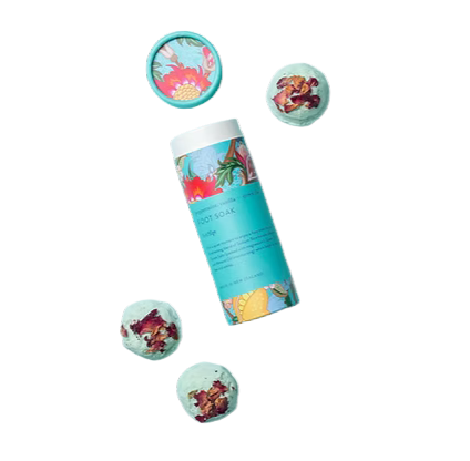 Botanical Foot Soak Trio Peppermint, Vanilla & Green Clay