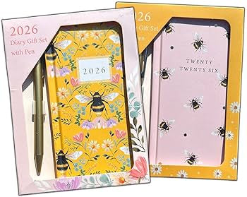 Diary 2026 Slim Botanic Gift Set with Pen Assorted
