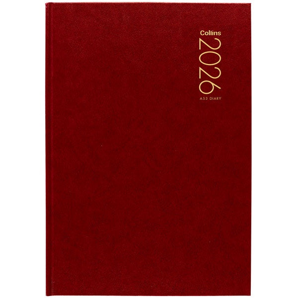 Collins A53 Diary A5 Week To View 2026 Red