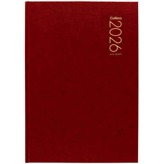 Collins A53 Diary A5 Week To View 2026 Red